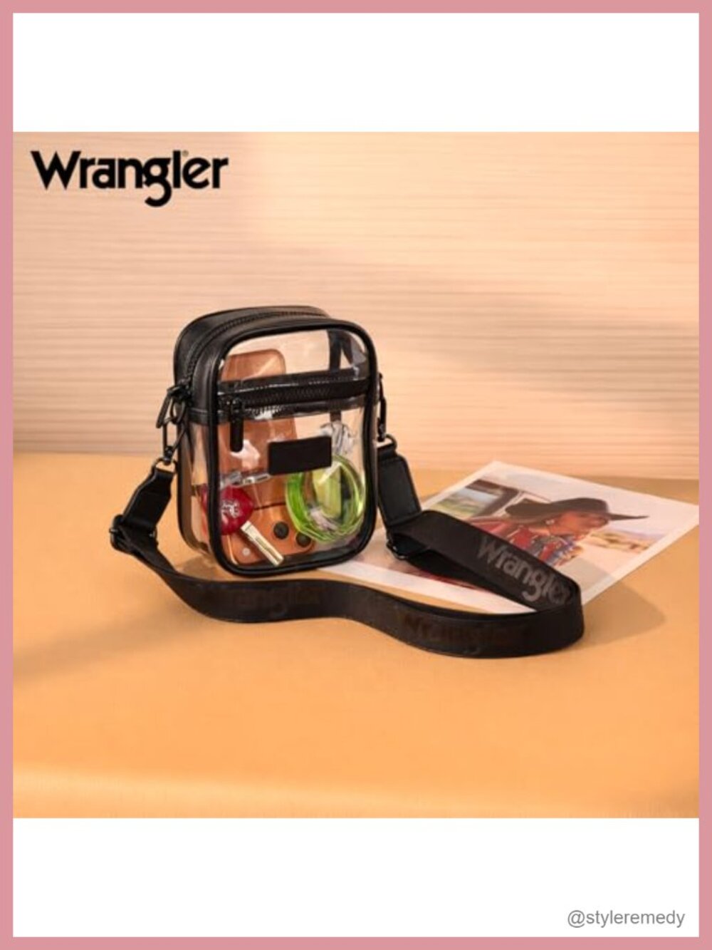 Stadium Approved Clear Crossbody Purse with Adjustable Strap for Concerts - Picture 5 of 6